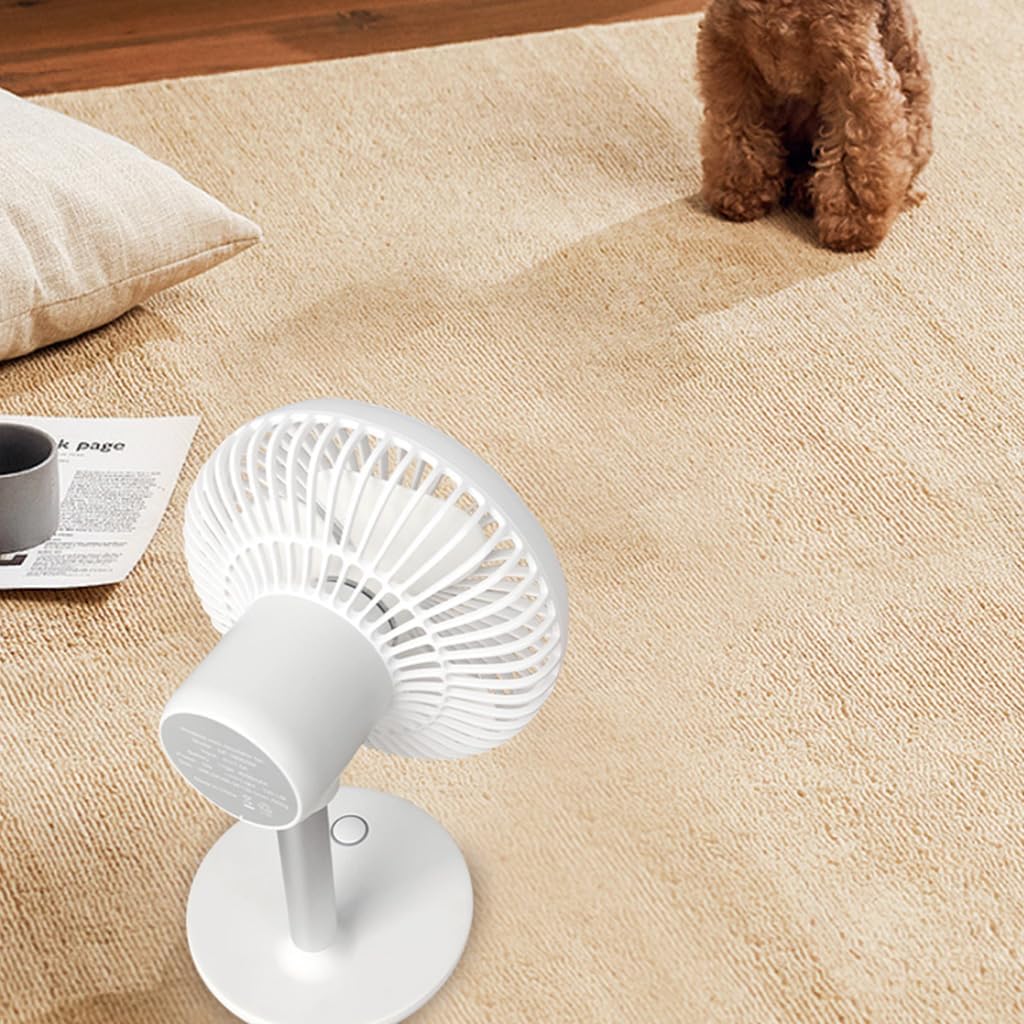 TekOne Mini Ventilatore USB Silenzioso con Batteria 2000mAh, 3 Velocità e Oscillazione 90° – Wireless e Portatile