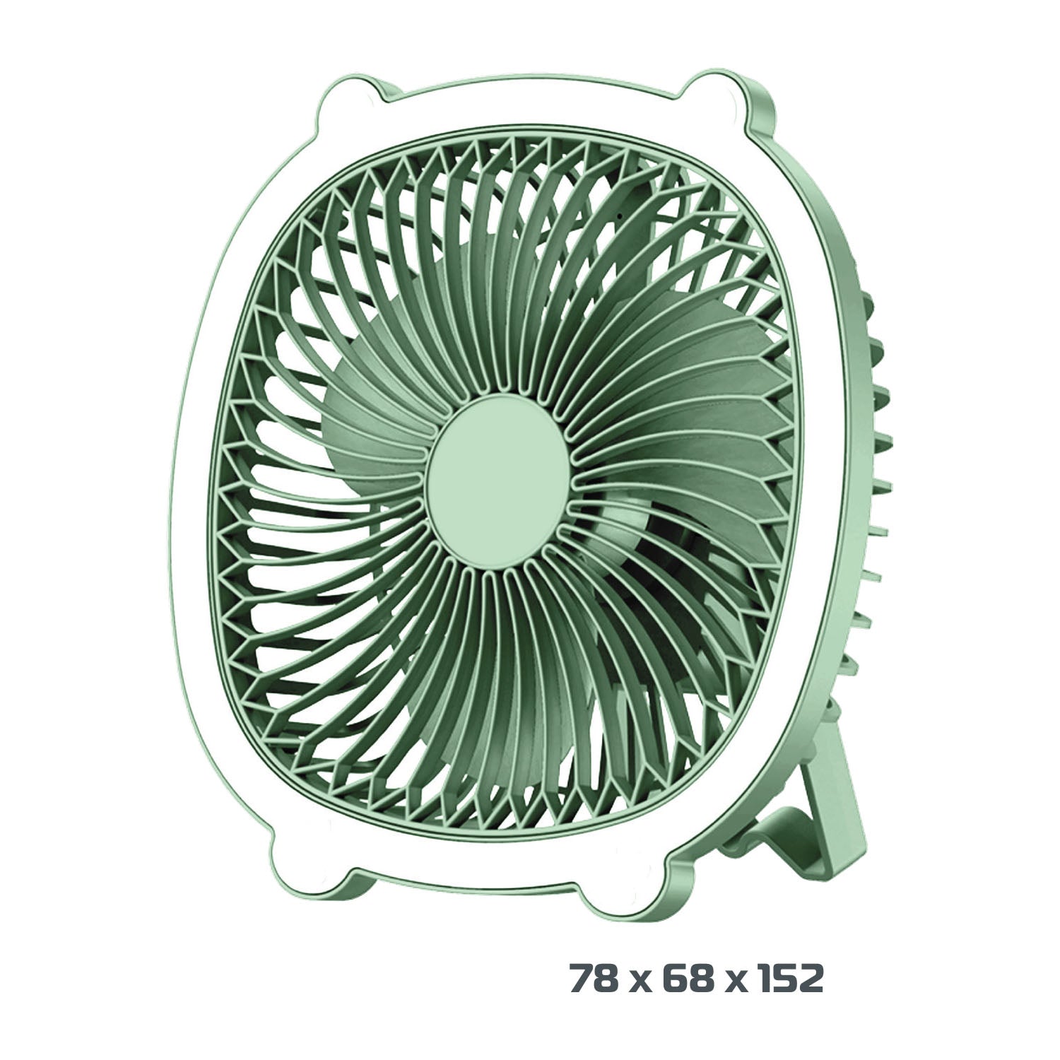 TekOne Mini Ventilatore USB 5W Appendibile con 3 Velocità – Batteria 800mAh, Silenzioso e Compatto