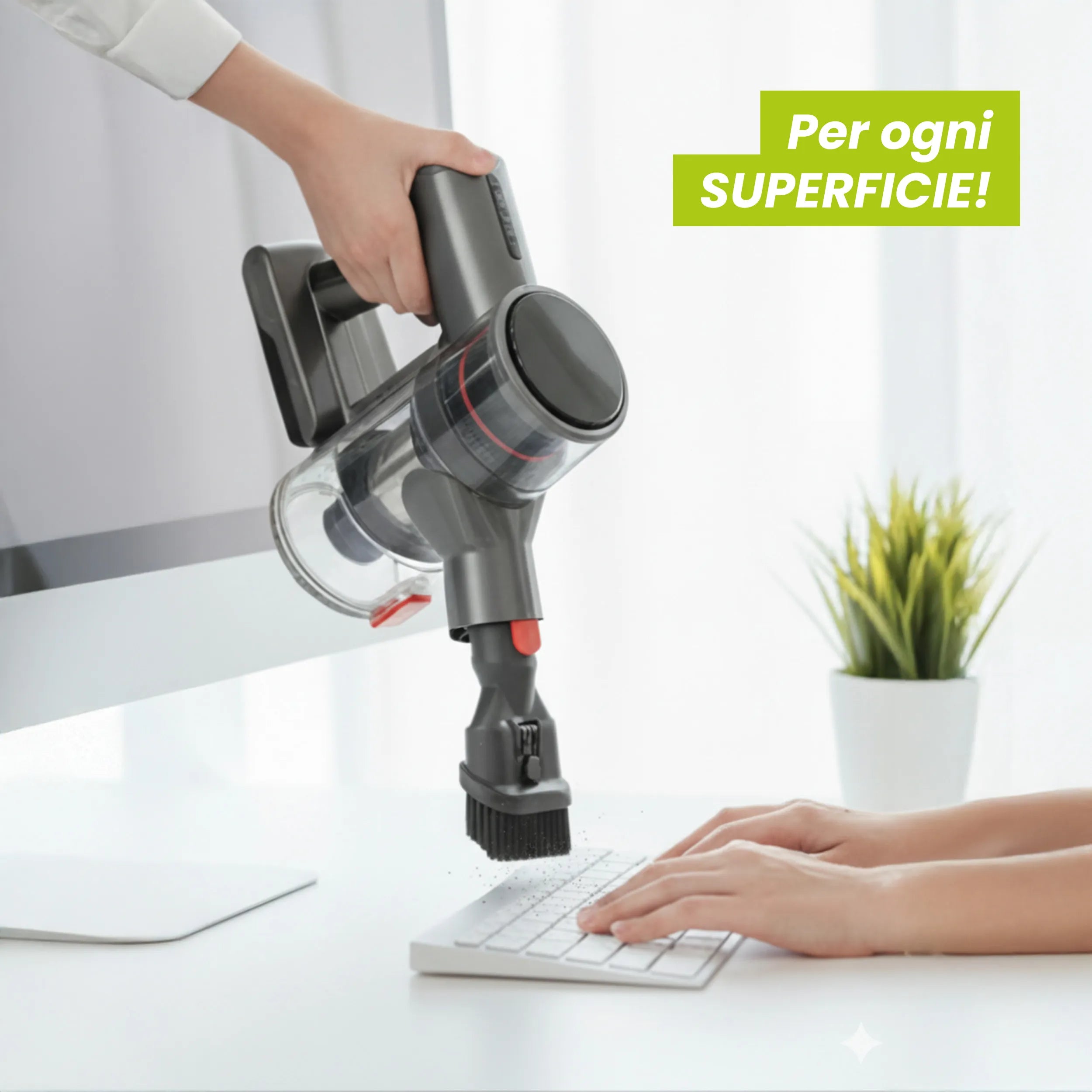 Aspirapolvere Wireless TekOne 3 in 1 con Batteria Ricaricabile - 120W