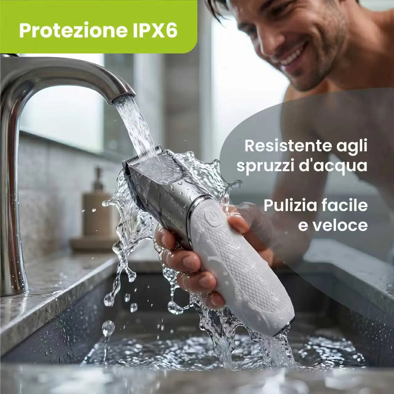 Tekone GT-01 Rasoio Elettrico Body Trimmer Ricaricabile USB-C IPX6