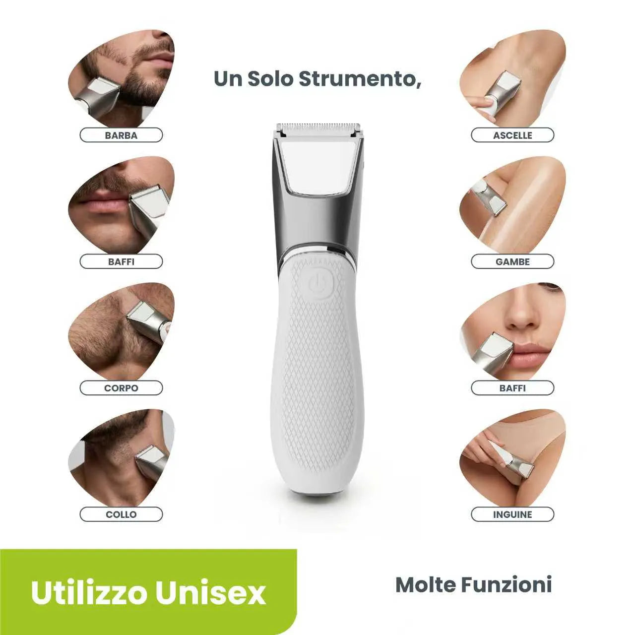 Tekone GT-01 Rasoio Elettrico Body Trimmer Ricaricabile USB-C IPX6