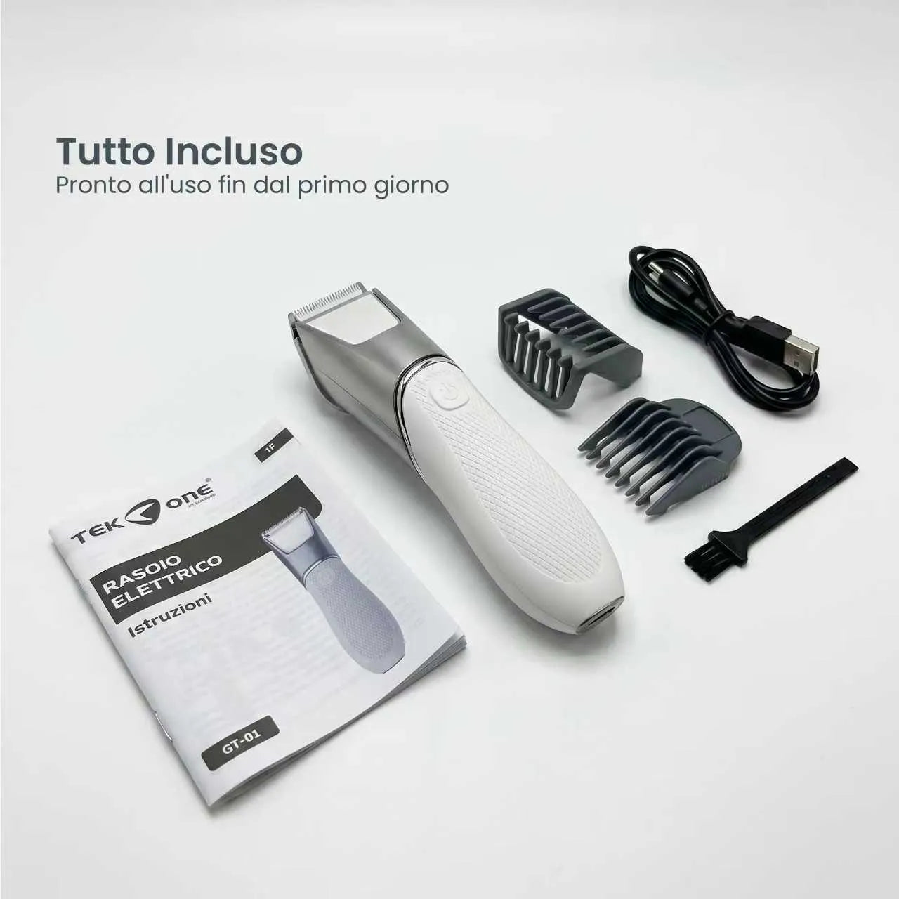 Tekone GT-01 Rasoio Elettrico Body Trimmer Ricaricabile USB-C IPX6