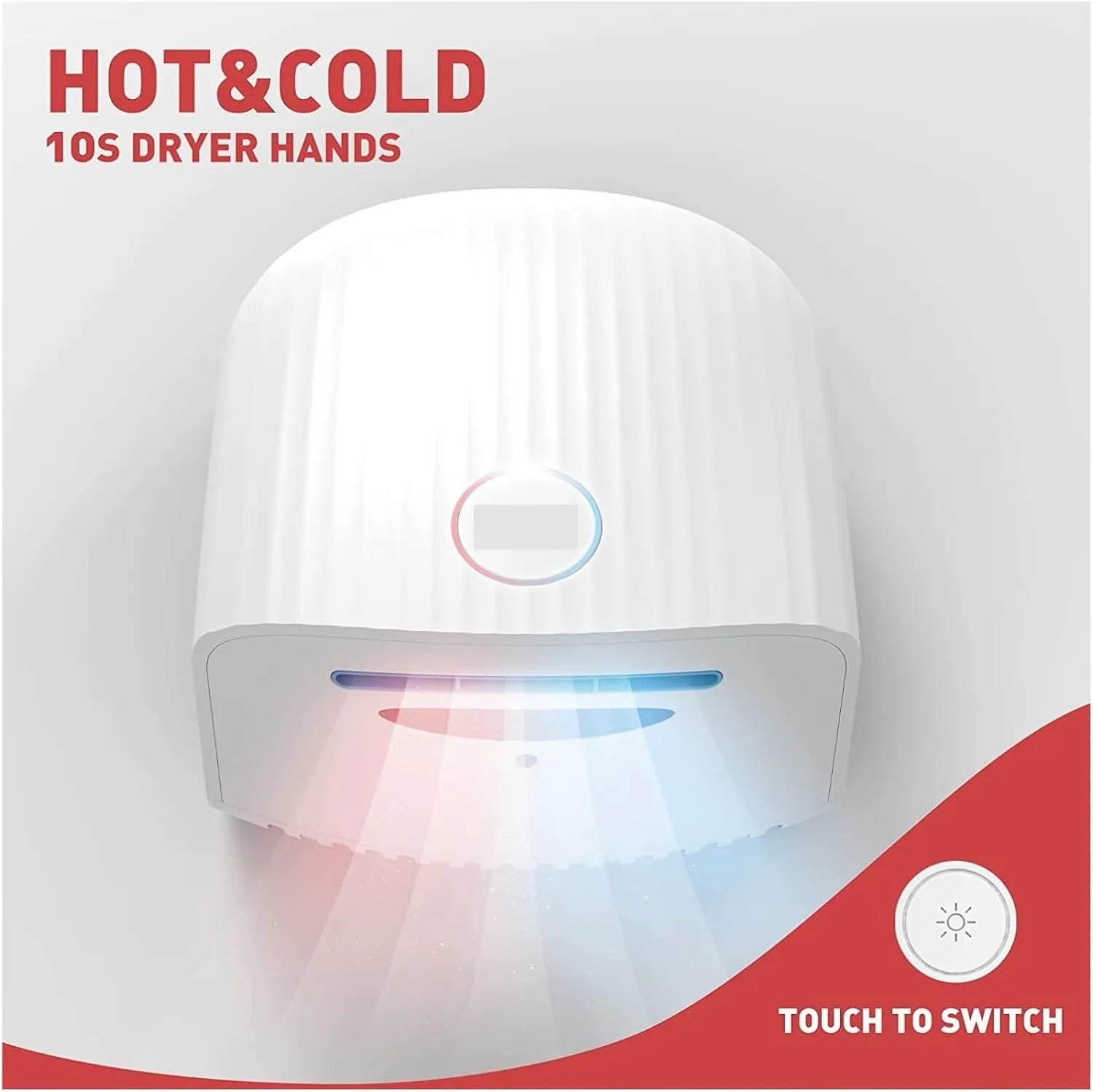 Tekone Asciugamani Elettrico Automatico 1200W a Sensore Infrarossi