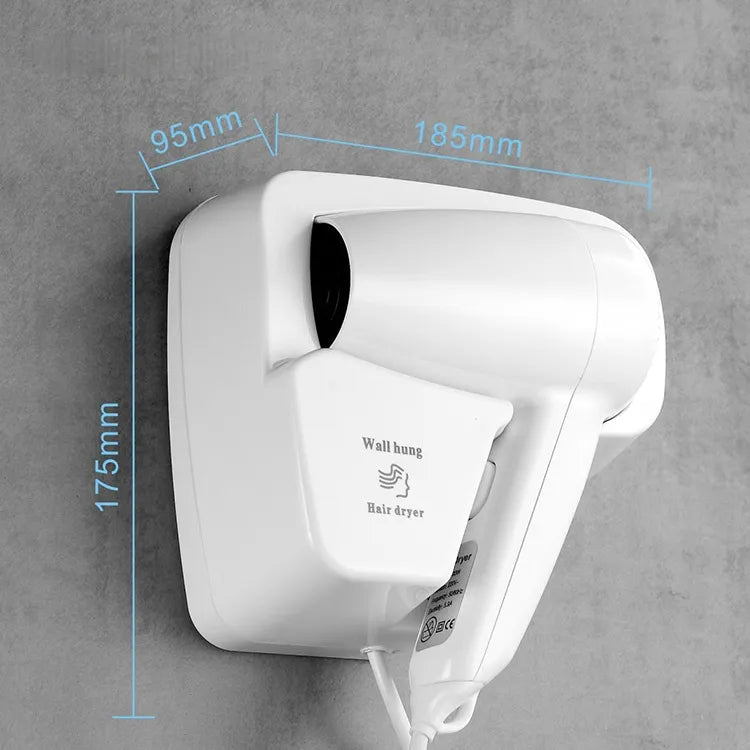 Tekone Asciugacapelli da Parete 1200W con Supporto e Spegnimento Automatico (Copia)