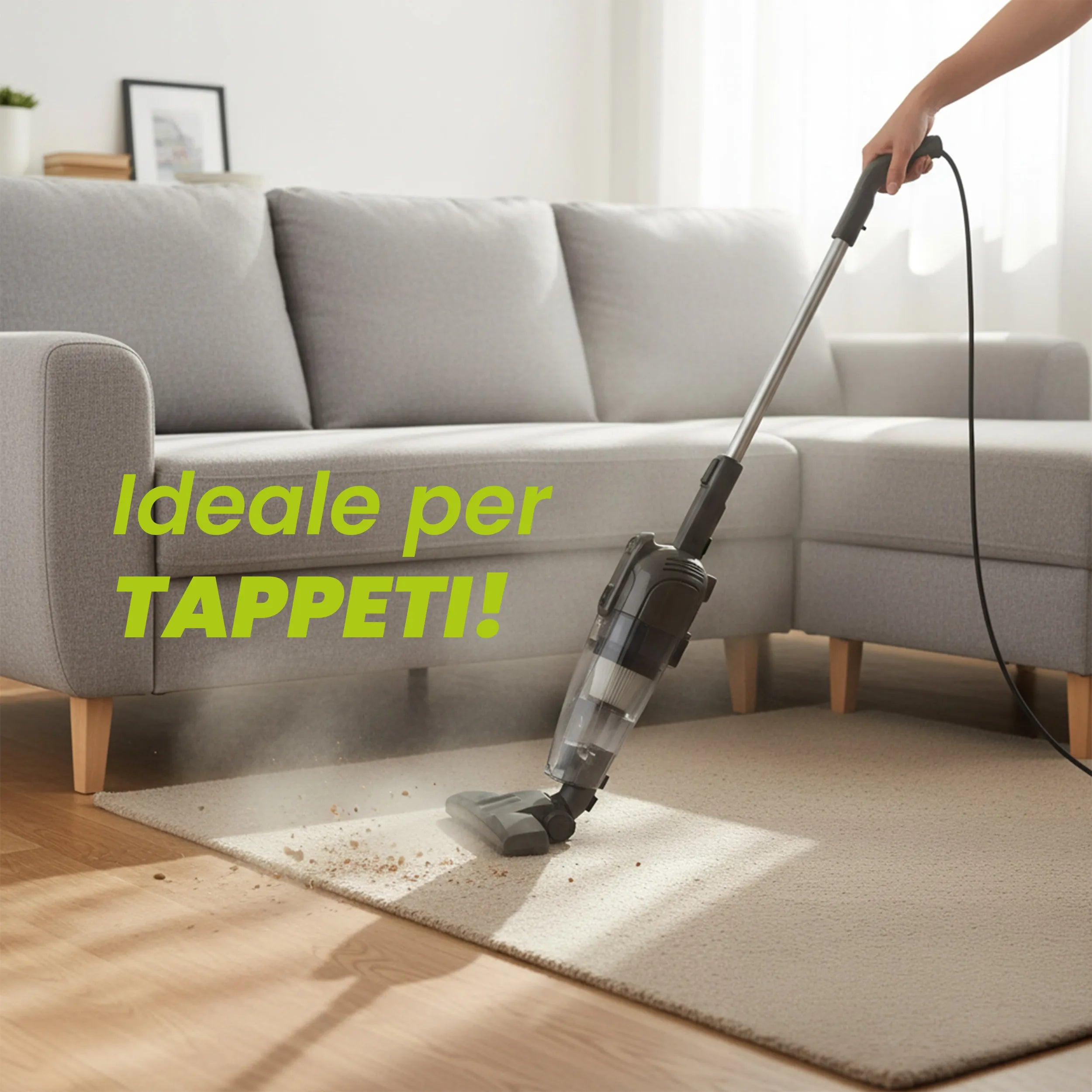 Aspirapolvere TekOne con Filo 2 in 1 - Alta Aspirazione 600W