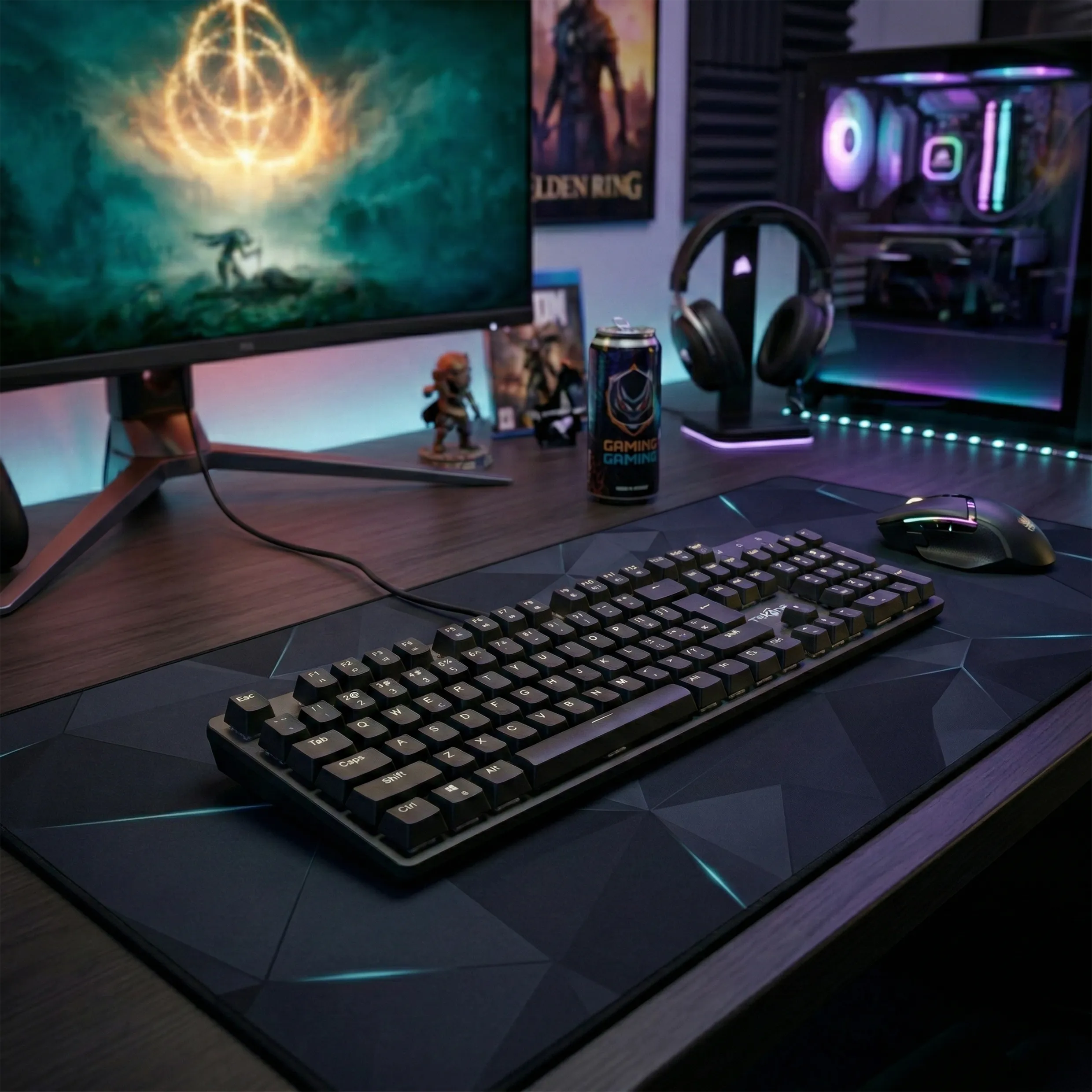 Tekone Tastiera Meccanica Gaming LED RGB 104 Tasti QWERTY ITA