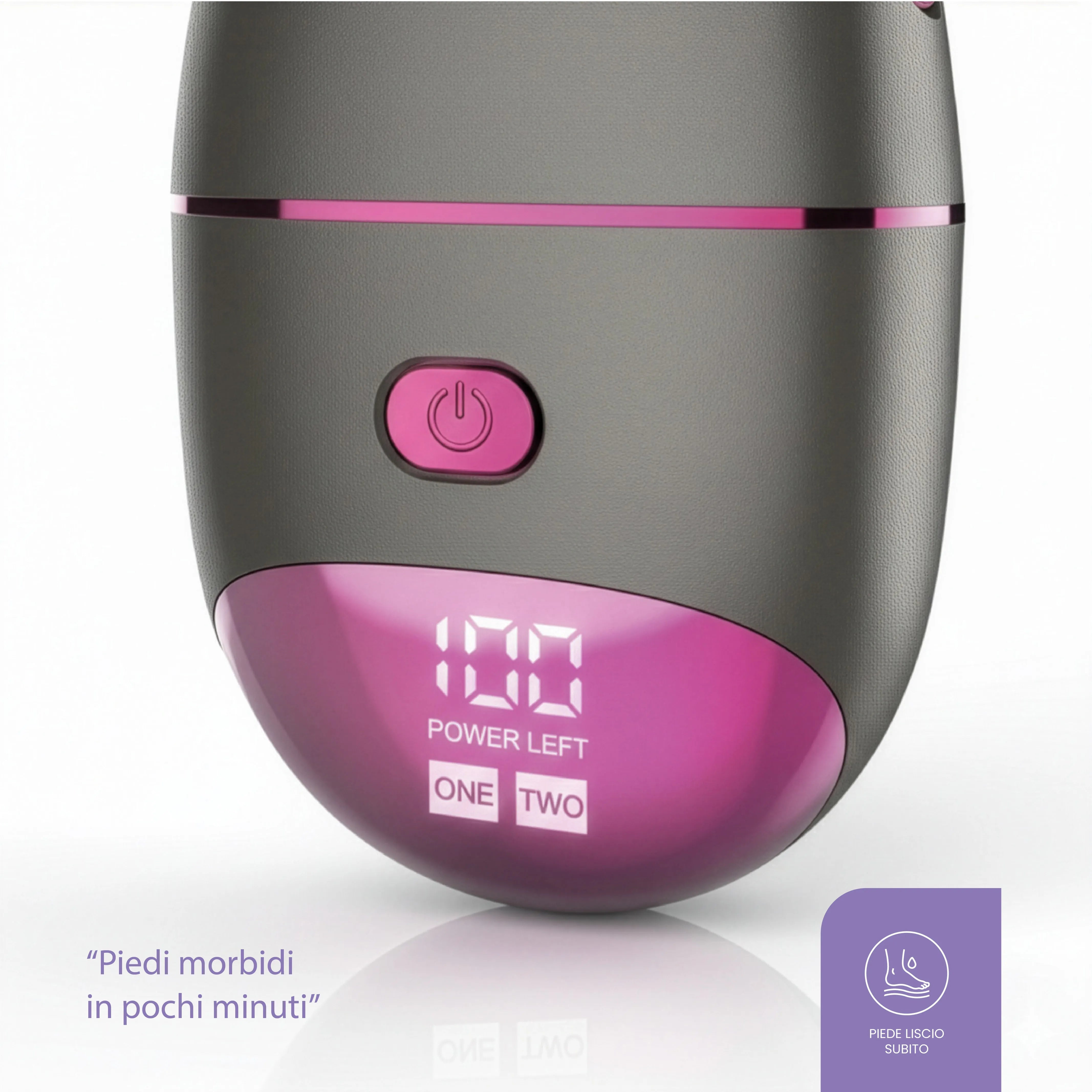 Tekone Levigatore Elettrico per Piedi Ricaricabile con Display e 3 Testine