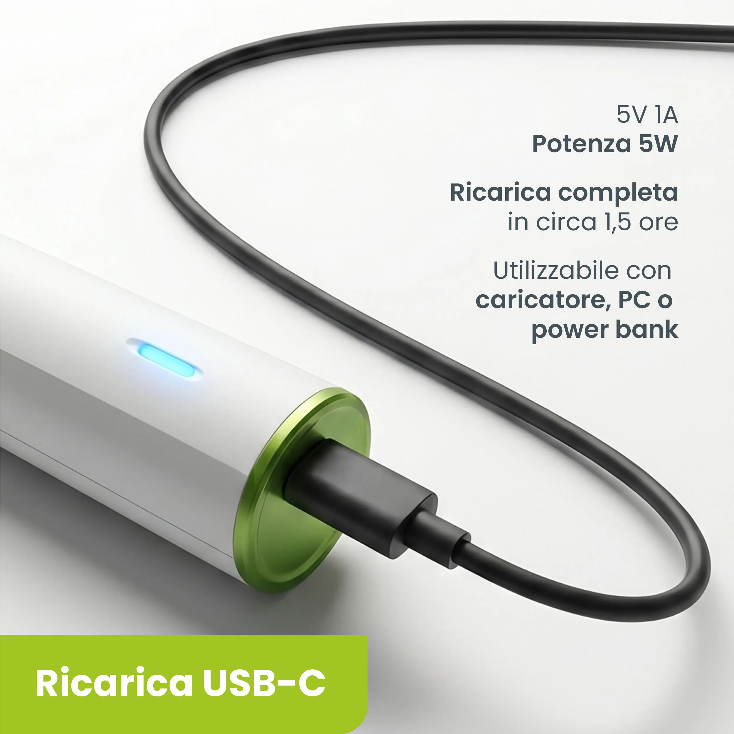 Tekone Rasoio Elettrico Ricaricabile Corpo Donna Uomo con Luce LED