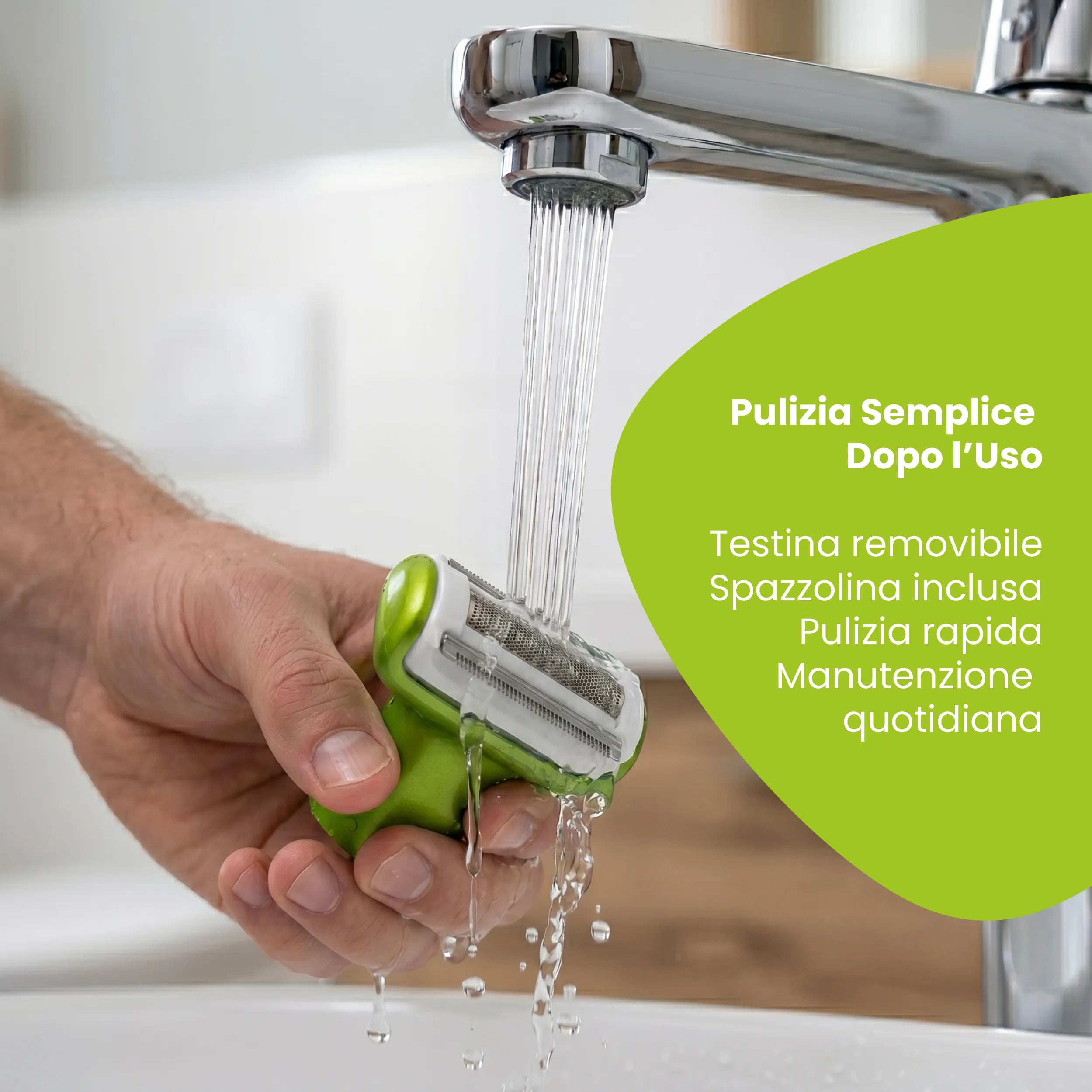 Tekone Rasoio Elettrico Ricaricabile Corpo Donna Uomo con Luce LED