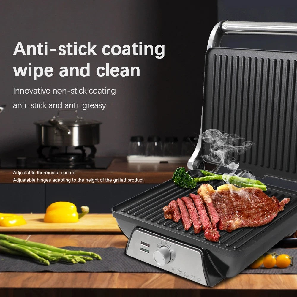 TekOne Tostapane e grill elettrico 2000W con termostato regolabile