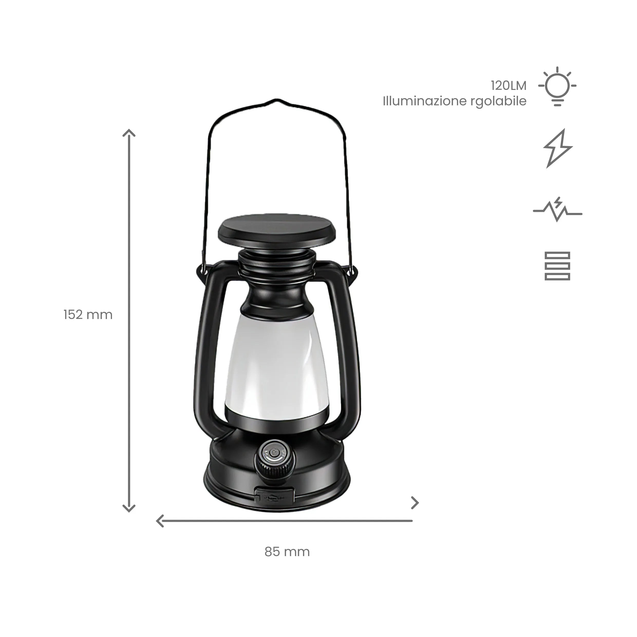 Lanterna da Campeggio Ricaricabile LED – Tekone TK-2662