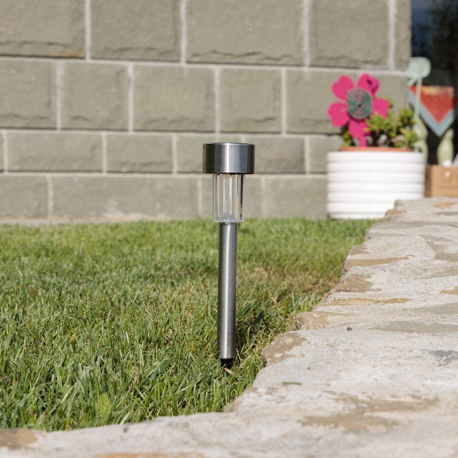 TekOne Set 20 Lampade Solari da Giardino con Picchetto, Luce LED Bianca 4000K per Esterni