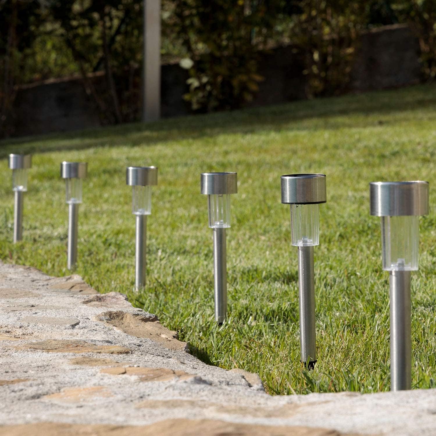 TekOne Set 20 Lampade Solari da Giardino con Picchetto, Luce LED Bianca 4000K per Esterni