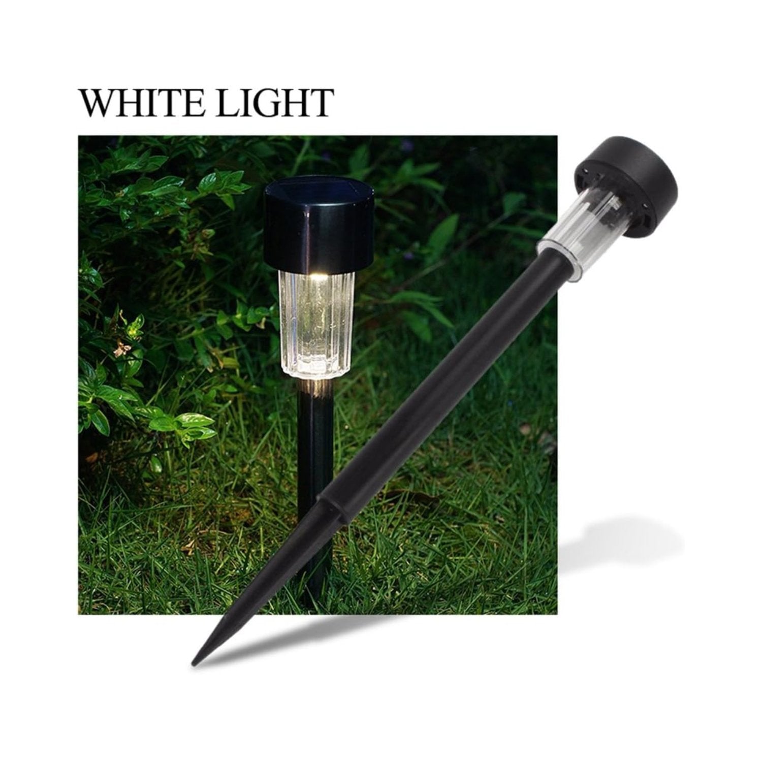 TekOne Set 20 Lampade Solari da Giardino con Picchetto Nero, LED 4000K per Illuminazione Esterni