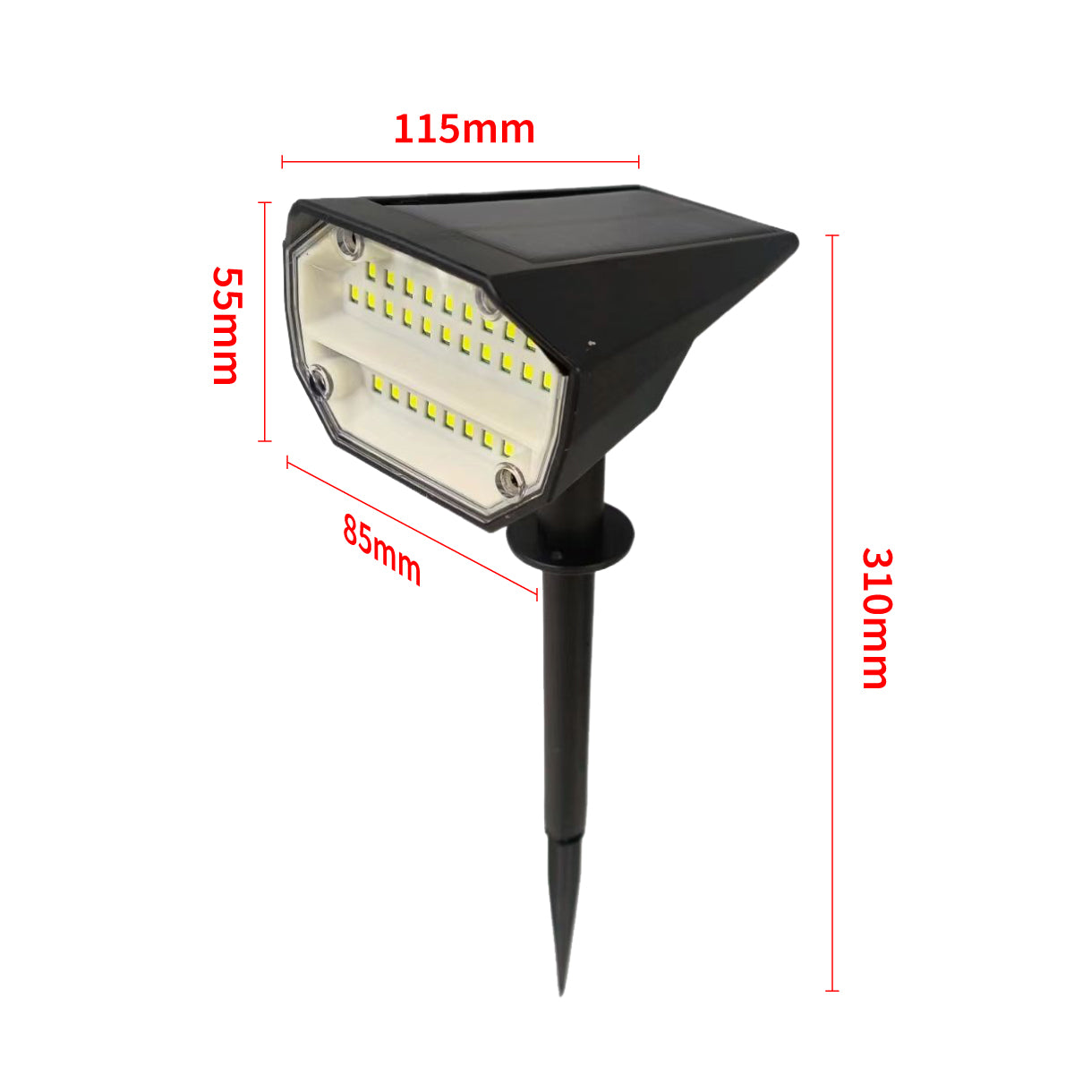 Tekone Luce da Giardino Solare LED con Picchetto – Effetto Decorativo, Batteria 1200mAh, Sensore Crepuscolare