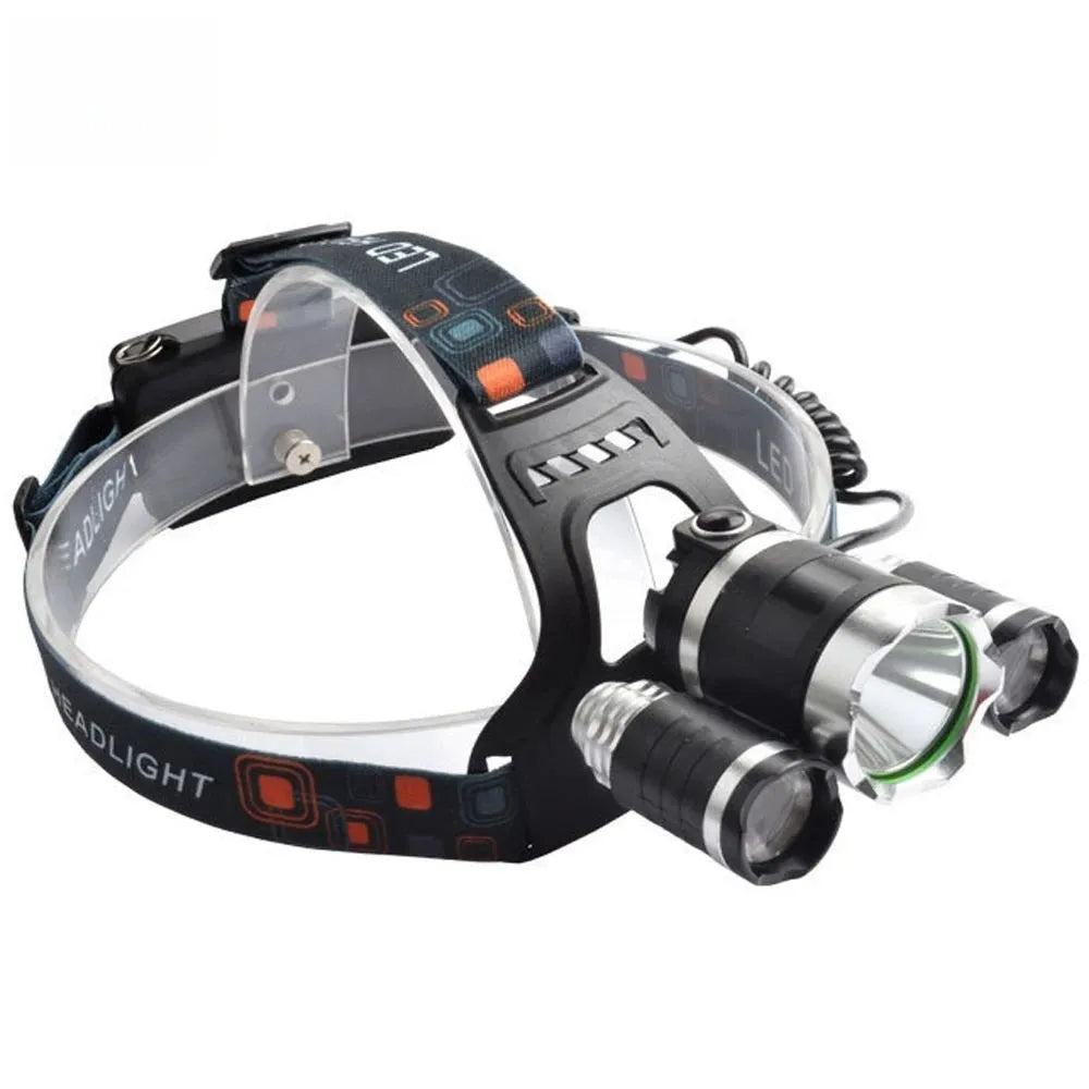 Tekone Torcia LED Frontale Ricaricabile con Zoom e 3 LED