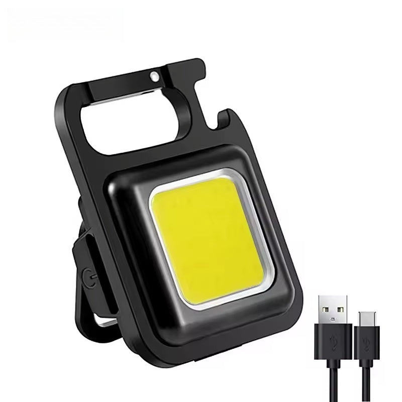 Torcia Portatile TekOne con Moschettone e LED COB – Ricaricabile USB