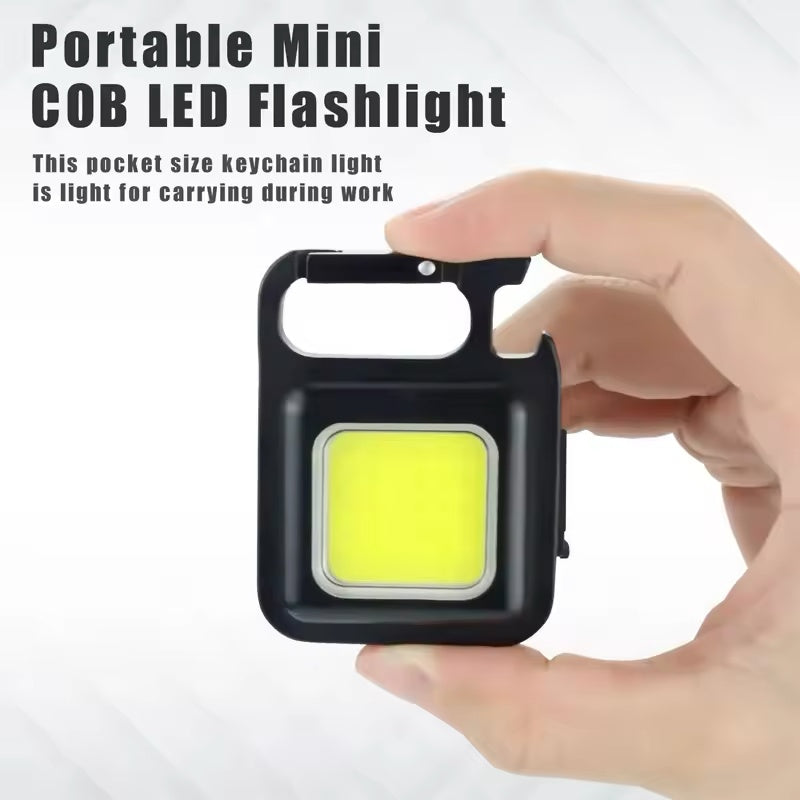 Torcia Portatile TekOne con Moschettone e LED COB – Ricaricabile USB
