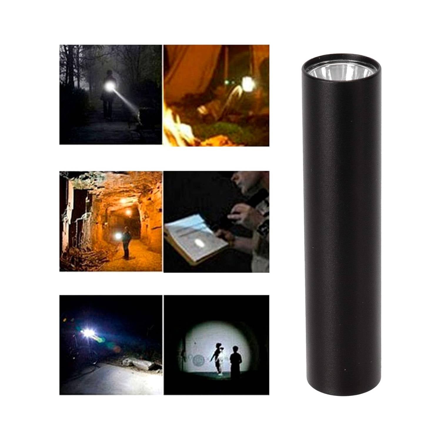 TekOne Torcia Ricaricabile LED Compatta in Alluminio – USB, 8,1 cm, Alta Luminosità