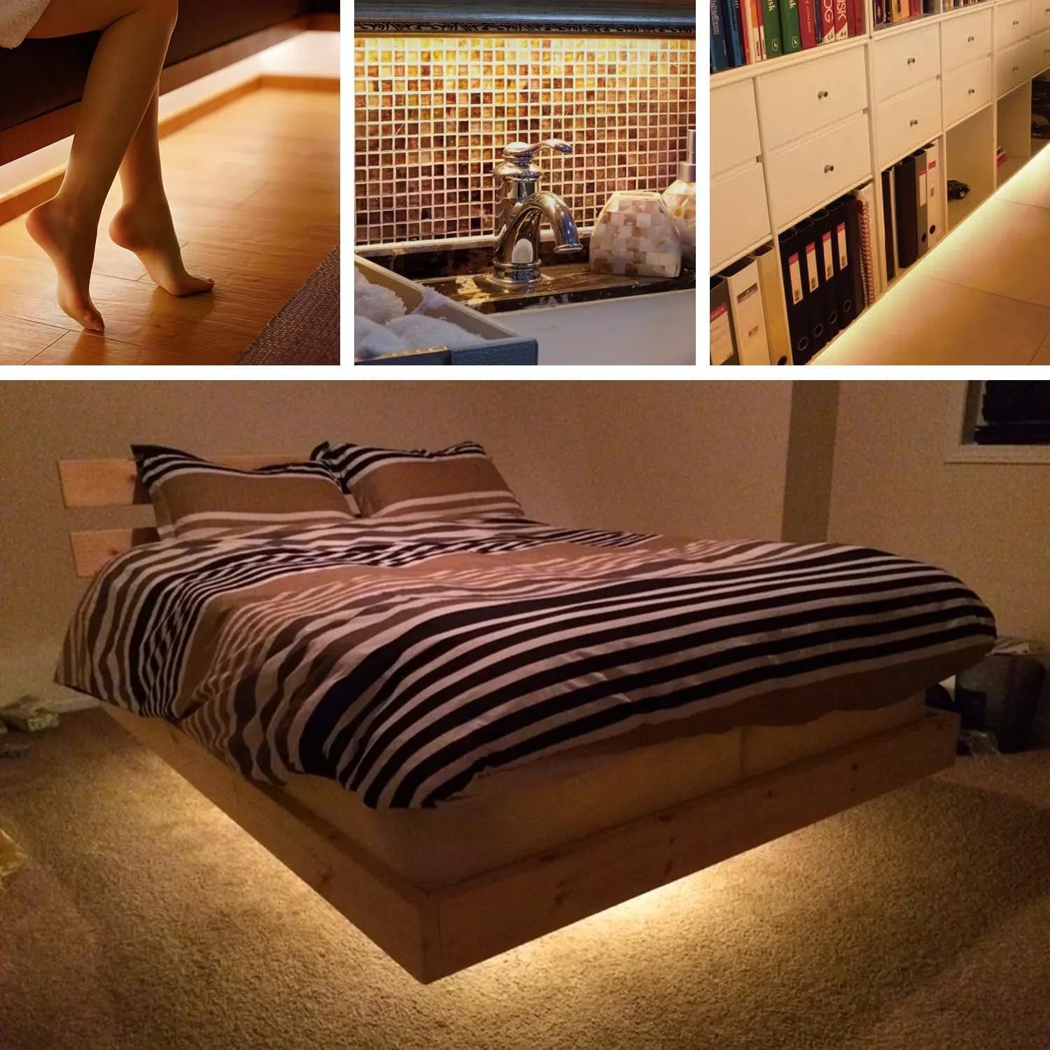 Tekone Striscia LED Luminosa 1 Metro con Sensore di Movimento PIR