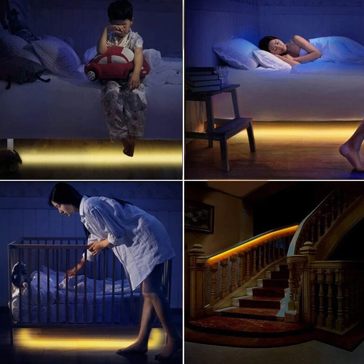 Tekone Striscia LED Luminosa 1 Metro con Sensore di Movimento PIR