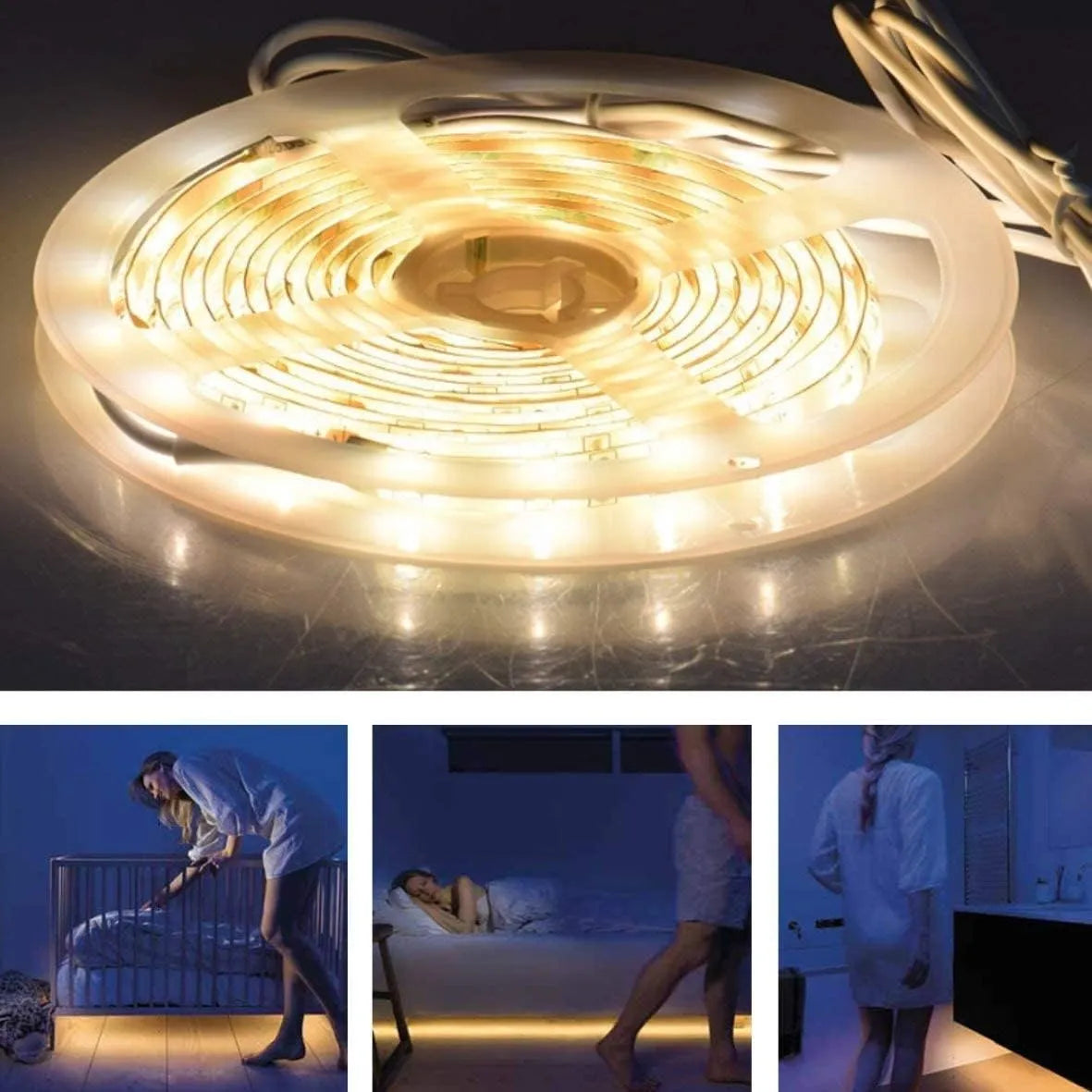 Tekone Striscia LED Luminosa 1 Metro con Sensore di Movimento PIR