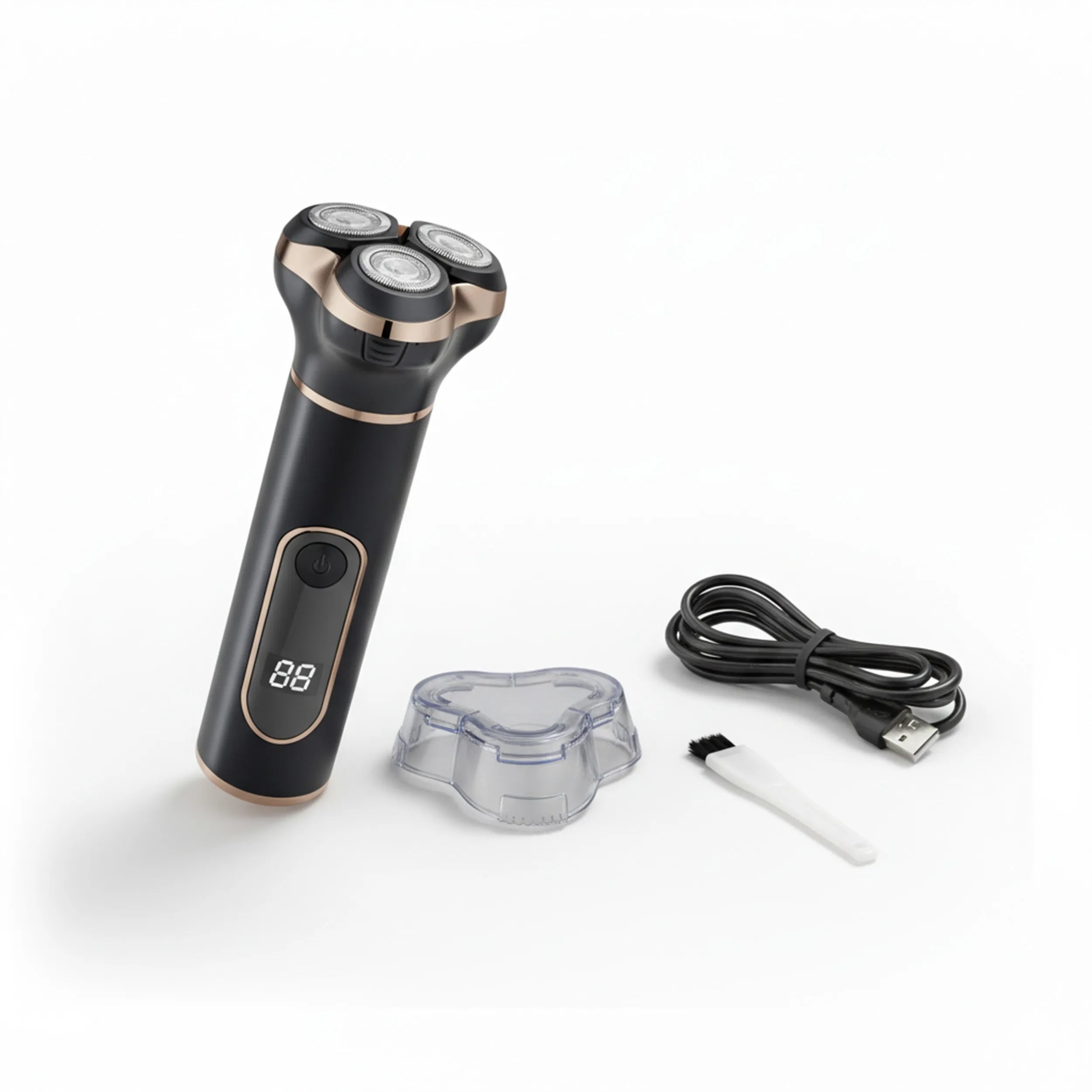 Tekone Rasoio Elettrico Ricaricabile con Tripla Testina Rotante e Display Digitale