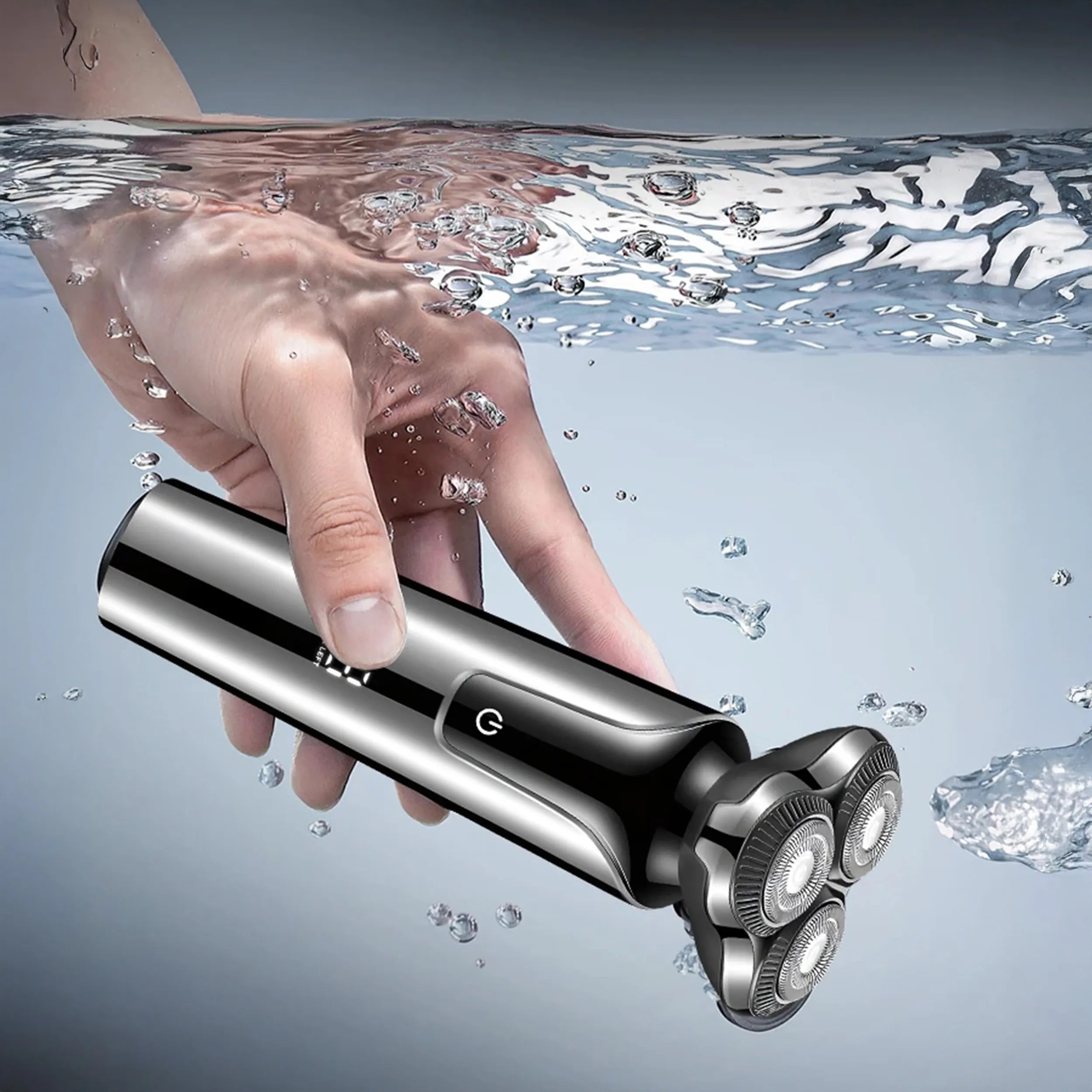 Tekone Rasoio Elettrico Ricaricabile con Tripla Testina Rotante e Display Batteria