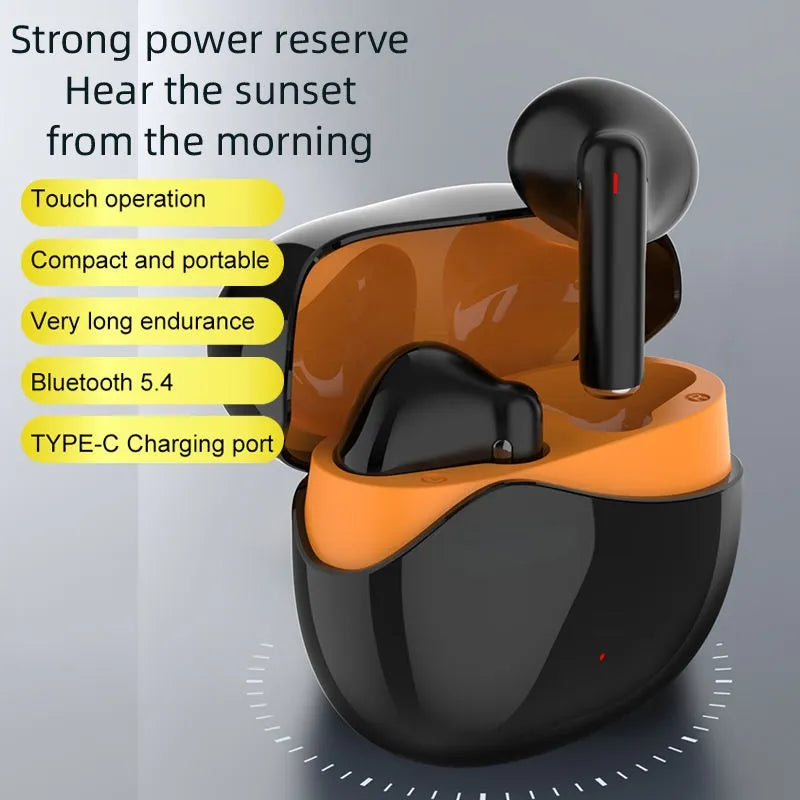 Tekone Auricolari TWS Bluetooth 5.4 con Custodia Ricarica USB-C Touch