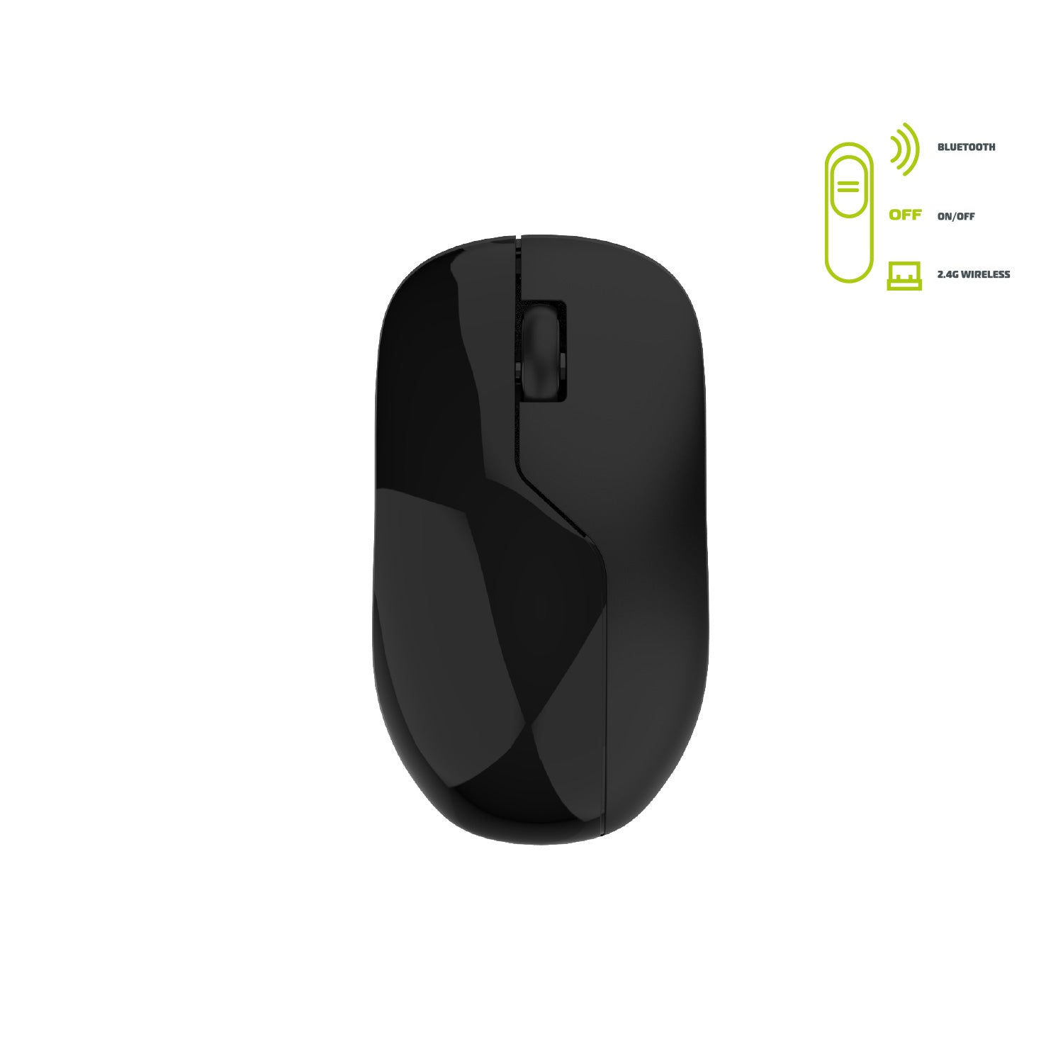 Mouse Wireless Ottico Ricaricabile 2.4G – Design Ergonomico, Ultra Silenzioso nero