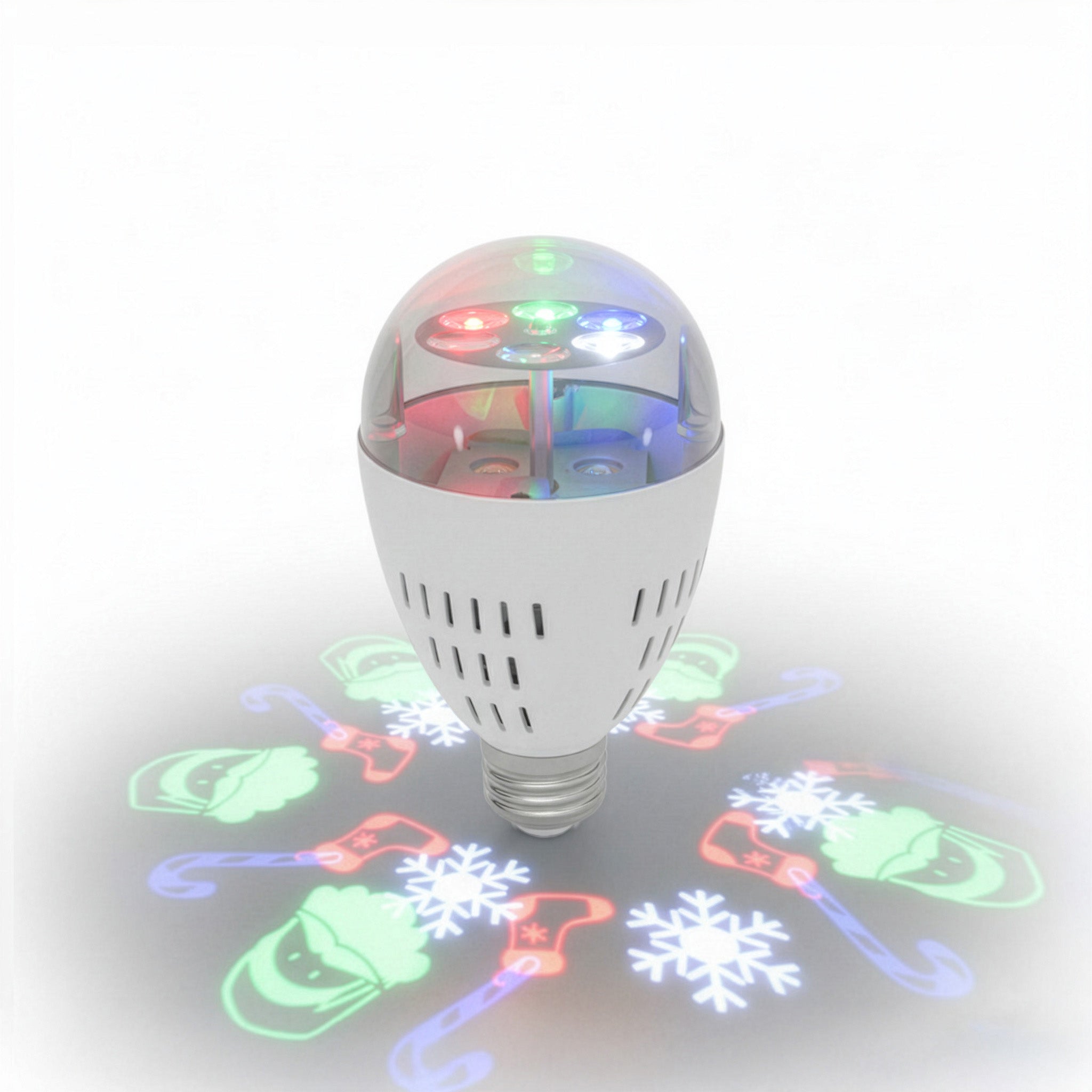 Tekone Lampadina Proiettore LED E27 con Slot Card Natalizia – 4W