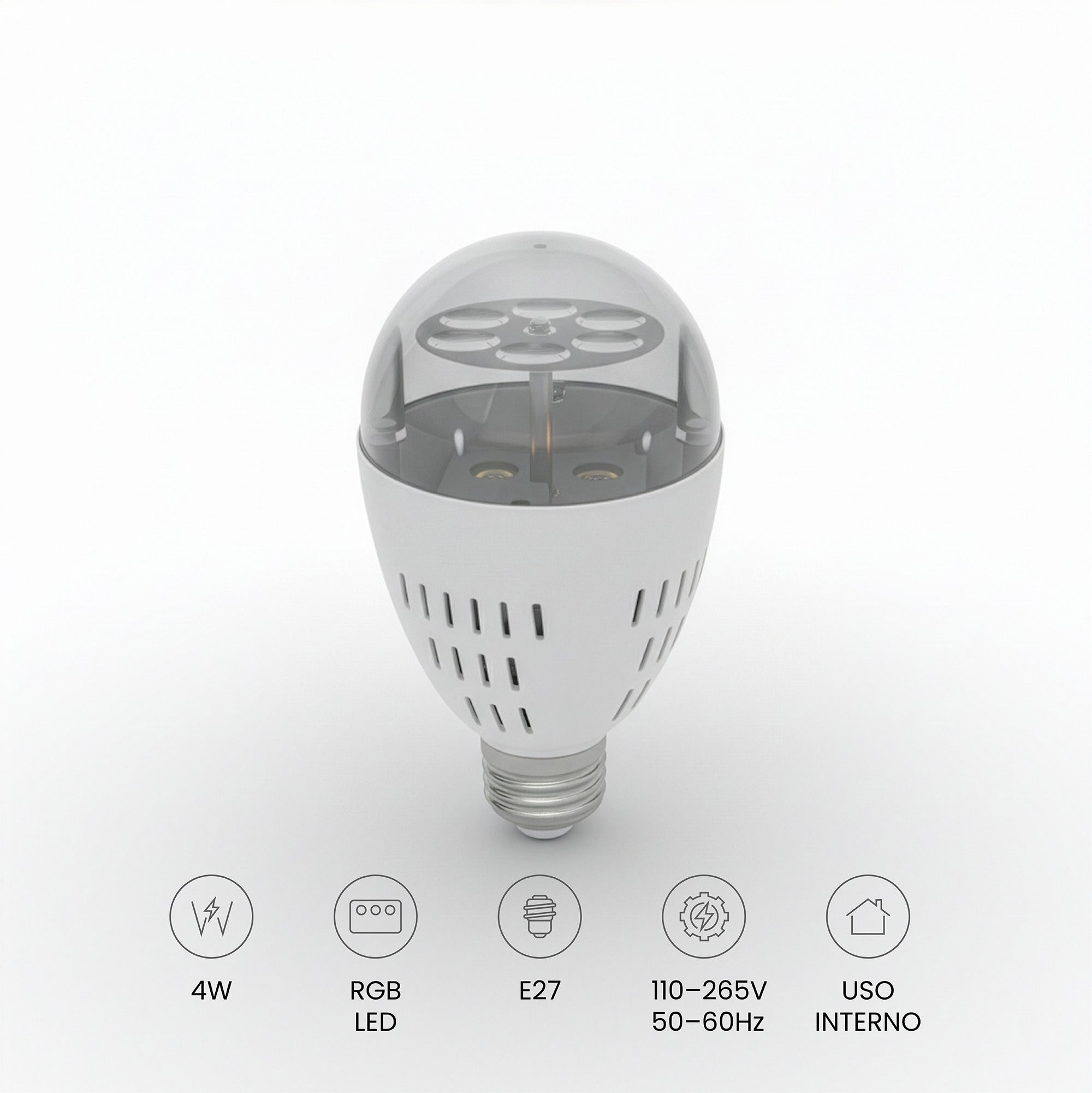 Tekone Lampadina Proiettore LED E27 con Slot Card Natalizia – 4W