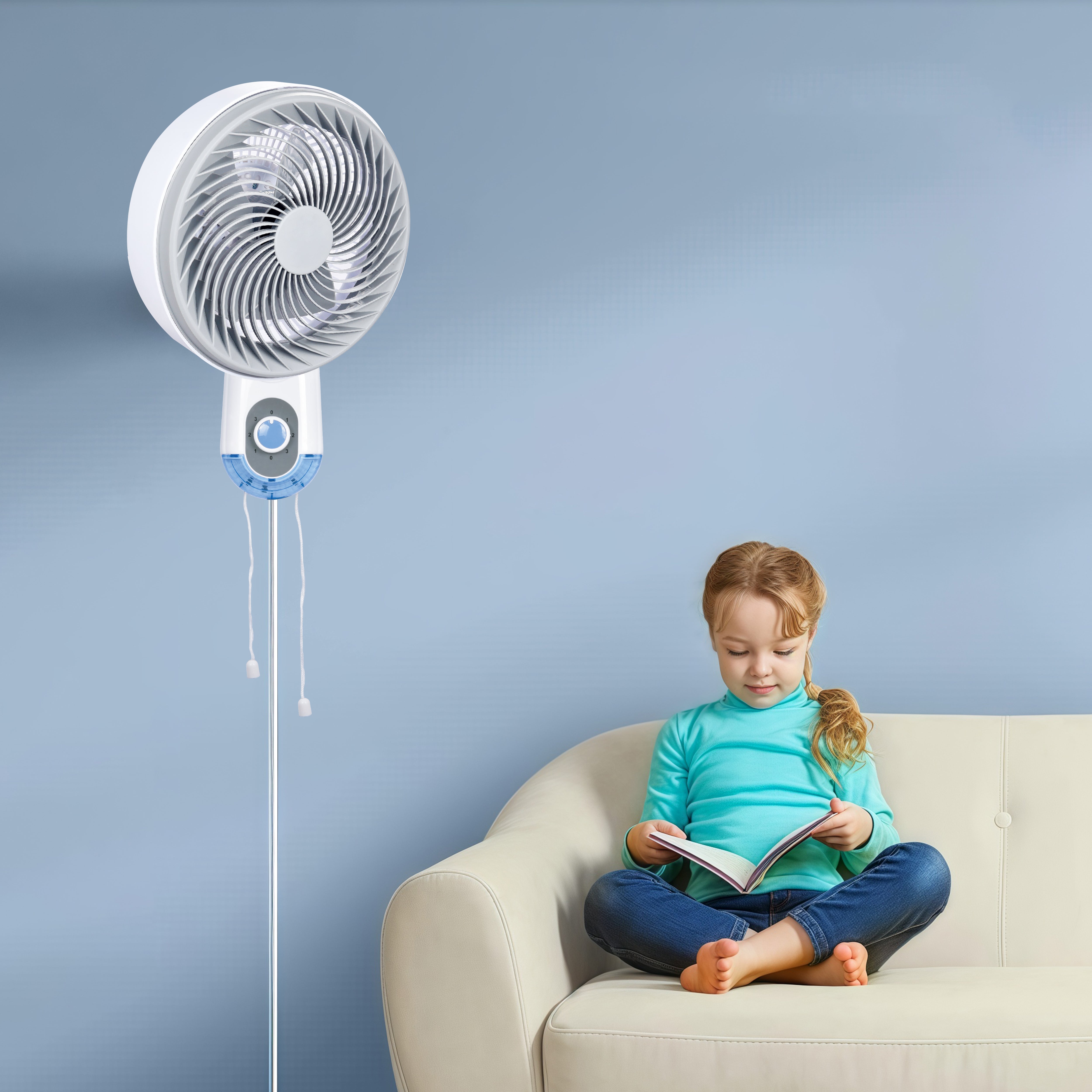 TekOne Ventilatore da Muro 90W con Motore CCA – 3 Velocità, 10” Pale in Plastica Rigida