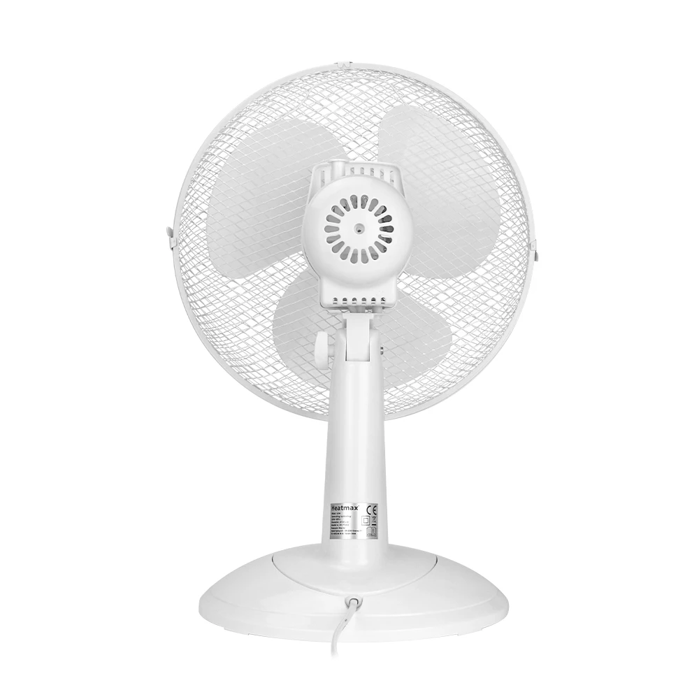 TekOne Ventilatore da Tavolo 40cm con Motore CCA, 3 Velocità e Rete Protettiva – 45W