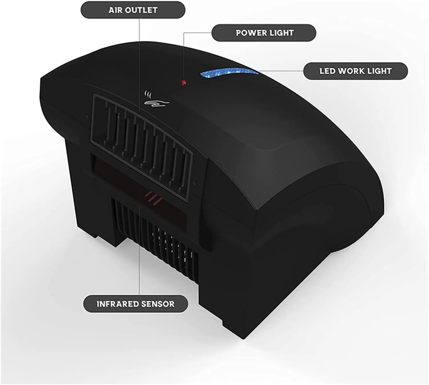 Tekone Asciugamani Elettrico Automatico a Parete 1800W con Sensore PIR